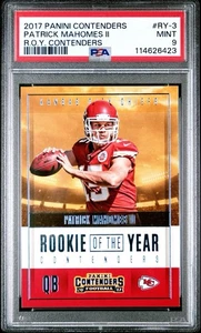 2017 Panini Contenders Patrick Mahomes Rookie Of The Year RC PSA 9 (RY-3) - Picture 1 of 1