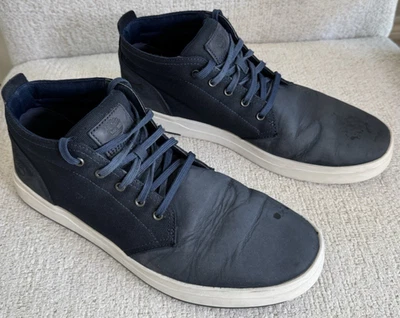 Timberland Zapatos Medianos Chukka de Cuero con Cordones Azul A1SF3 Para Hombres EE. UU. Talla 12 Foto 1 de 4