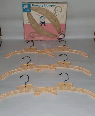 Juego De Colección De 6 Perchas Humpty Dumpty (Melocotón) Con Caja Niños Bebés Foto 1 de 4