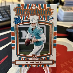 2025 Donruss Quinn Ewers RC THROWBACK #4 Miami Dolphins Rated Rookie - Picture 1 of 2
