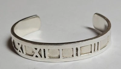 Tiffany + Co. Sterling Silver Atlas Roman Numeral Cuff Bracelet 6.5" [085GRB] - Image 1 of 4