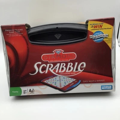Scrabble Diamond Anniversary Edition Premium Folding Game Case New Sealed - Image 1 of 4