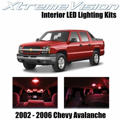 XtremeVision Interior LED for Chevy Avalanche 2002-2006 (16 PCS) Red - Image 1 of 4