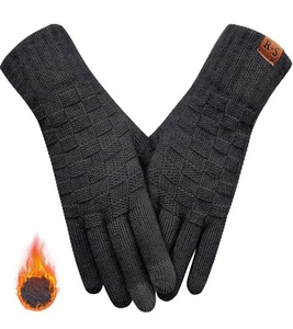 Winter Gloves for Men and Women, 3-Finger Touch Screen Elastic Thermal Knit L... - Picture 1 of 6