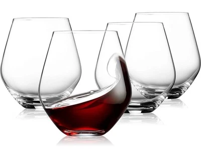 Stemless Wine Glasses, Red Wine Glasses - 17oz, Set of 8 - Made in Europe - Image 1 of 3