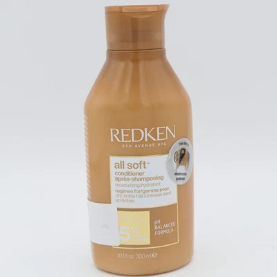 Condicionador Redken All Soft 10,1 oz hidratante para cabelos secos e quebradiços - Imagem 1 de 2