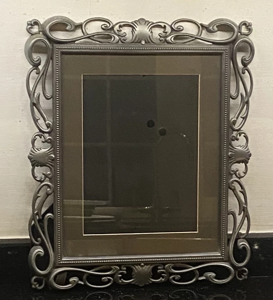Vintage Art Nouveau Grey Metal Pic Photo Frame 10.5x12.5” Elegant Ornate Display - Image 1 of 4
