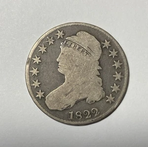 1822 Capped Bust Half Dollar Well Circulated Early Date - Picture 1 of 2