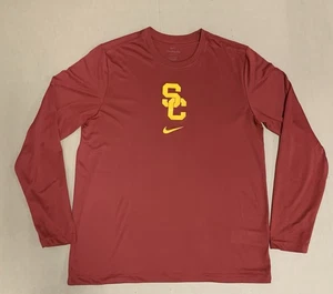 Nike USC Trojaner Dri-Fit Solid Langarm T-Shirt Rot Herren Large - Bild 1 von 10