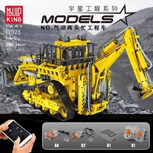 Mould King 17023 - Bulldozer pneumatico incl. motore e RC - Nuovo - 3963 pezzi -OV - Foto 1 di 9