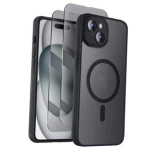 Designed for iPhone 15 Case, Compatible with MagSafe, with Privacy Screen Black - Picture 1 of 7