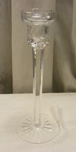 Vintage Waterford Crystal Single Candlestick Holder 6 Sided Column Lismore 8-b - Picture 1 of 5