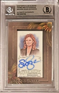 2016 Topps Allen & Ginter Susan Sarandon Framed Mini Auto/Autograph BGS - Picture 1 of 2