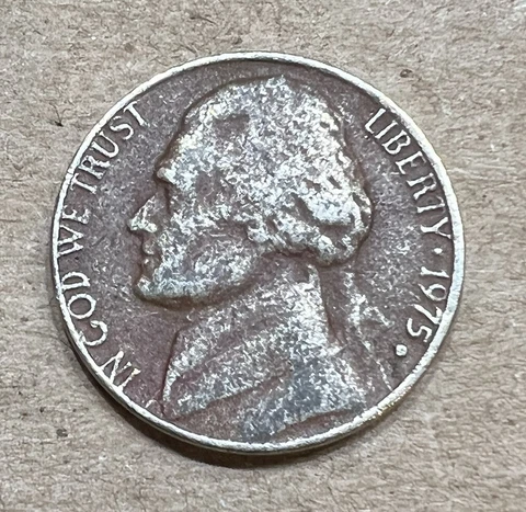 1975 D Jefferson Nickel Lamination Cladding Filled In D Error Coin Rare Cover