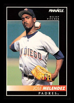 Jose Melendez #536 1992 Pinnacle San Diego Padres Baseball - Image 1 of 2