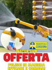 WATER GUN PISTOLA ACQUA EFFICACE E COMODA 8 Tipi di getto lavaggio auto giardino
