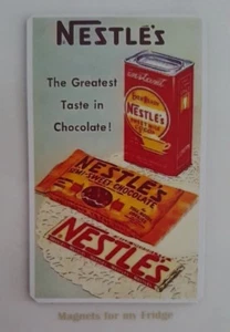 VINTAGE NESTLE'S CHOCOLATE ADVERTISEMENT FRIDGE MAGNET - M522 LA - Bild 1 von 1