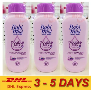 3 x Babi Mild Body Baby Powder Double Milk Protein Dermatological Test 160 Grams - Picture 1 of 3