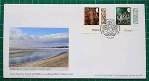 14.11.24 2024 Wales 1st & 2nd Charles III Head FDC PRINT DATE Tallents House Pmk - Picture 1 of 2