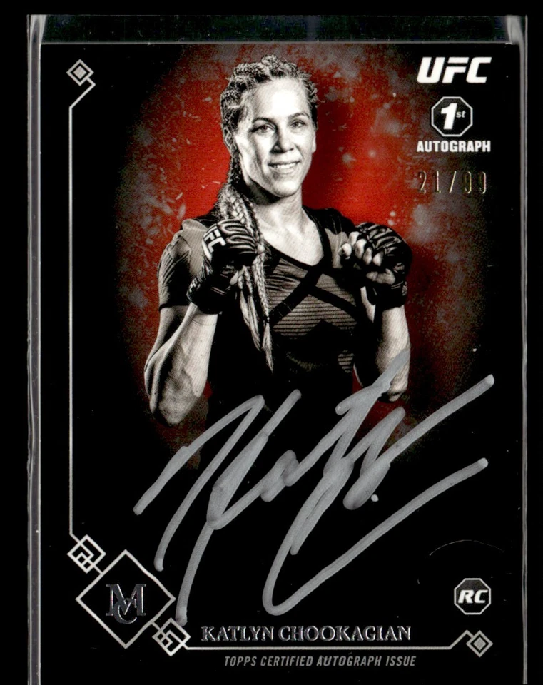 2017 UFC Topps Museum Collection 1rst AUTO Katlyn Chookagian Rookie Auto 21/99 - Image 1 of 2