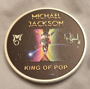 Michael Jackson Elvis Presley Silbermünze King of Pop Music Autogramm 5 80er USA - Bild 1 von 22