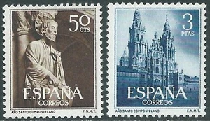 1954 SPAGNA ANNO SANTO DI CAMPOSTELA CATTEDRALE DI SANTIAGO MNH ** - RB7-6 - Picture 1 of 1