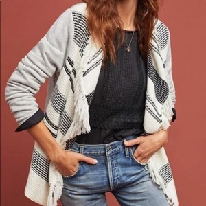 Anthropologie Dolan Left Coast Sweater Size XS Cardigan Fray Open Waterfall - Picture 1 of 9
