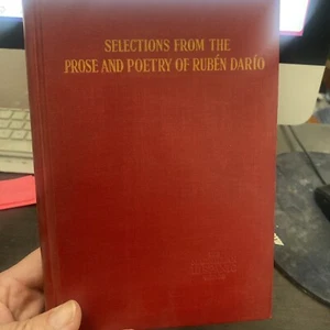 Ruben Dario Macmillan Selections From The Prose And Poetry hardcover 1928 - Picture 1 of 8
