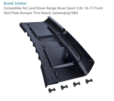 Cubierta de moldura de placa de deslizamiento de parachoques delantero para Range Rover Sport 14 15 16 17 Foto 1 de 4