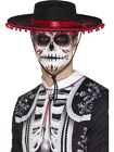 Smiffys Day of the Dead Senor Hat, Black & Red