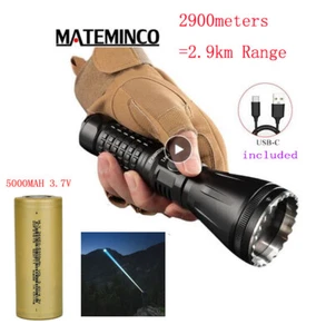 MATEMINCO FW1 2952 Meters Long Range LEP Flashlight Laser LED USB Rechargeable - Picture 1 of 13