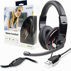 Black USB Headset with Microphone for PC & MAC Computer, Gembird MHS-U-001