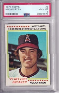 1978 Topps - Record Breaker #6 Nolan Ryan - Picture 1 of 2