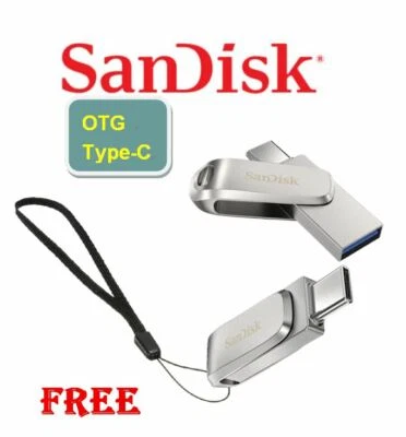 SanDisk 512GB 256GB 128GB 64GB 32GB Luxe USB Type-C Dual Flash Drive OTG lot UK - Image 1 of 4