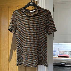 Zara Collection Knitted Too Short Sleeve Medium Grey Rust - Picture 1 of 6