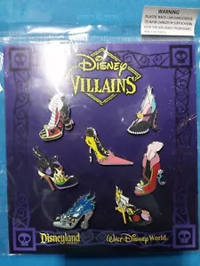 Disney Pin Villains High Heels Designer Shoes Set of 7 - Picture 1 of 2
