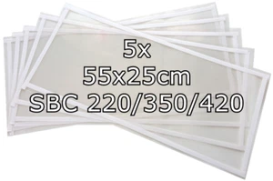 5 x folia ochronna 550 x 250 mm kabina do piaskowania 55x25 cm SBC 220/350/420 folia - Zdjęcie 1 z 2