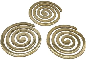 Set of 3 Brass Helix Vastu Remedies for North-West Vaastu Dosh/Defect Nivaran,FS - Picture 1 of 5