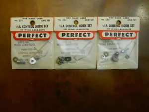 PERFECT #234 1/2 CONTROL HORNS, 3 PACKAGES CONTAINING 1 CONTROL HORN EACH (NEW) - Picture 1 of 4