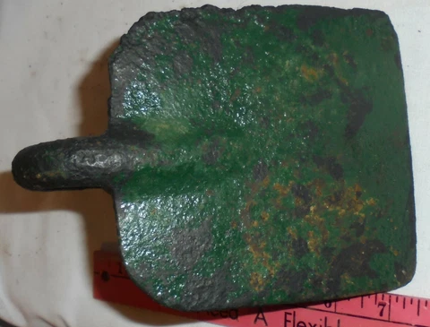 VINTAGE GREEN GARDEN HOE HEAD NO HANDLE TILLER TOOL CULTIVATOR, PRIMATIVE Cover