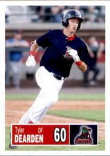 2018 Lowell Spinners Grandstand #12 Tyler Dearden Lumberton New Jersey NJ Card