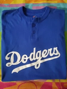 Los Angeles Dodgers HOLLYWOOD/CITY SCAPE Sleeves Majestic Jersey/Shirt SZ M - Picture 1 of 10