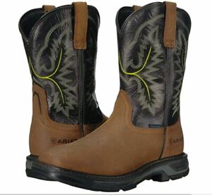 Ariat Workhog Mens Waterproof XT Soft Toe H2O Work Western Boots 10024971