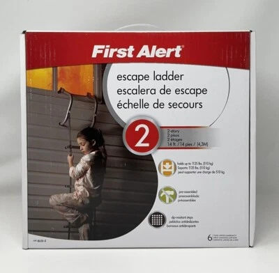 Escalera de escape de incendios First Alert EL522 de dos pisos 14 ft nueva en caja sin usar ENVÍO RÁPIDO Foto 1 de 4