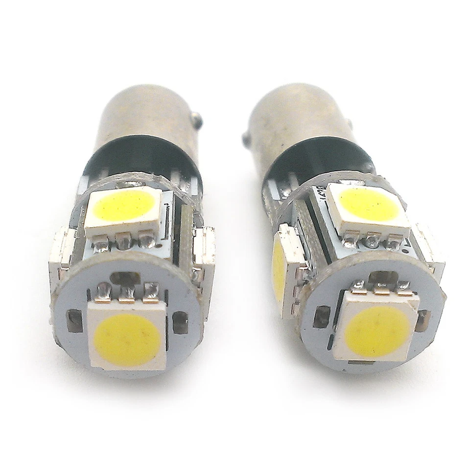 2x Xenon bianco 5 SMD LED luce laterale BA9S T4W 233 adatto per Reliant Fox AMSL1014W - Immagine 1 di 1
