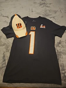 NFL CINCINNATI BENGALS NIKE SUPERBOWL SHIRT SIZE SMALL AND HAT COMBO - Picture 1 of 2