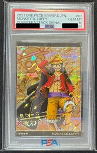 2021 One Piece Wafer Japan Monkey D Luffy Counterattack Signal GR No.9-02 PSA10 - Picture 1 of 6