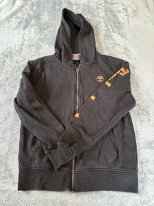 Timberland Boys Black Full Zip Up Hoodie Sz Medium 10/12 - Picture 1 of 12