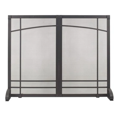 Pantalla para chimenea Pleasant Hearth Amherst, hierro negro Foto 1 de 4