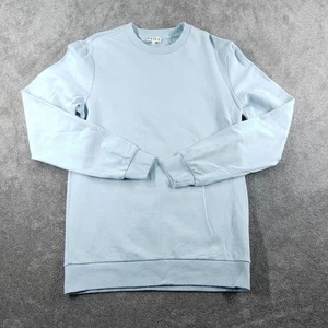 Reiss Jumper Mens Medium Light Blue Cotton Crewneck - Picture 1 of 8
